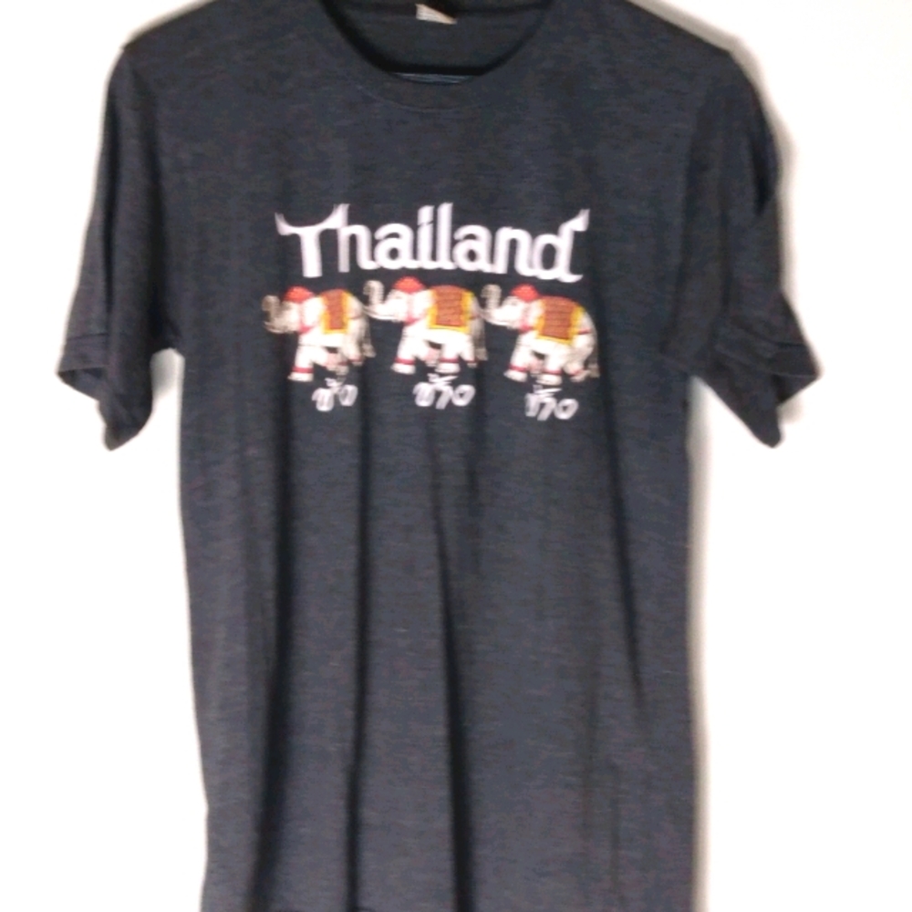 Request Thailand L Gray Elephants Tee Top